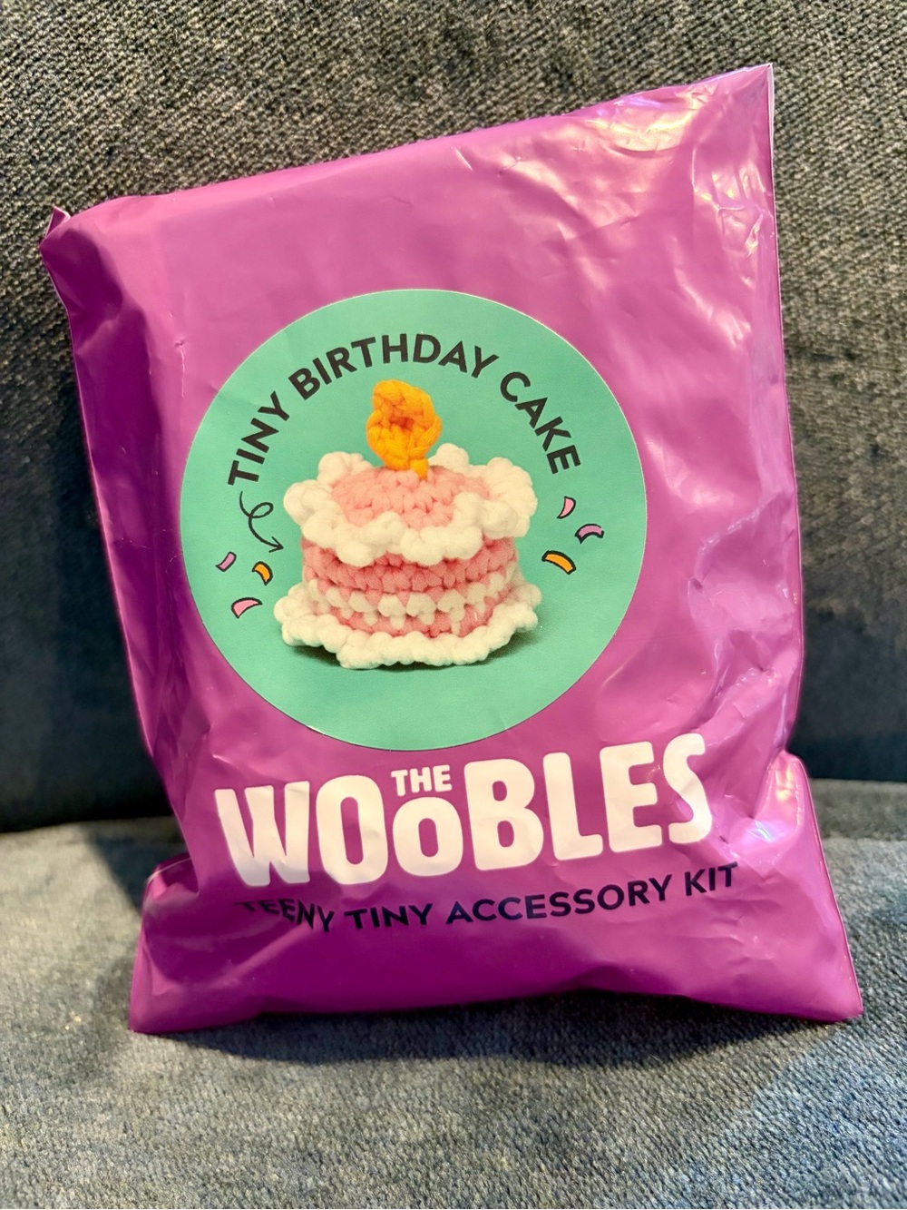 SEALED The Woobles Teeny Tiny Birthday Cake Crochet Accessory Kit